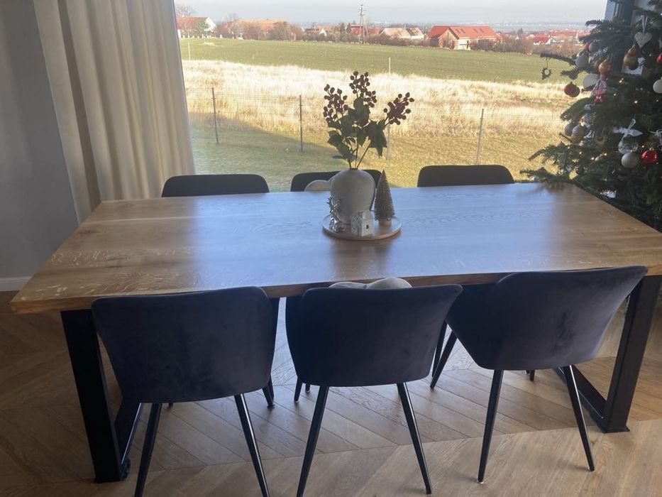 Stół dębowy lity loft