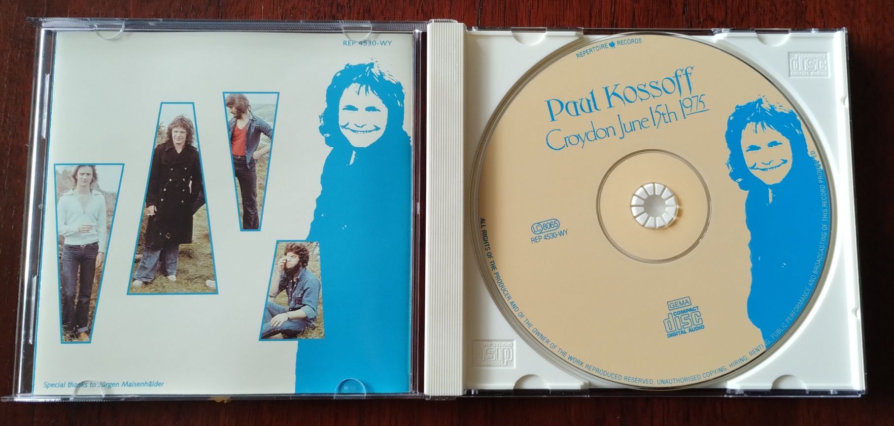 Paul Kossoff Live in Croydon June 15th 1975 CD