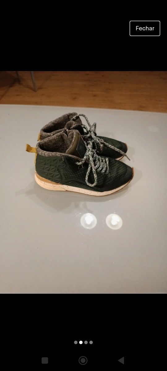 Bota verde Zara tamanho 36