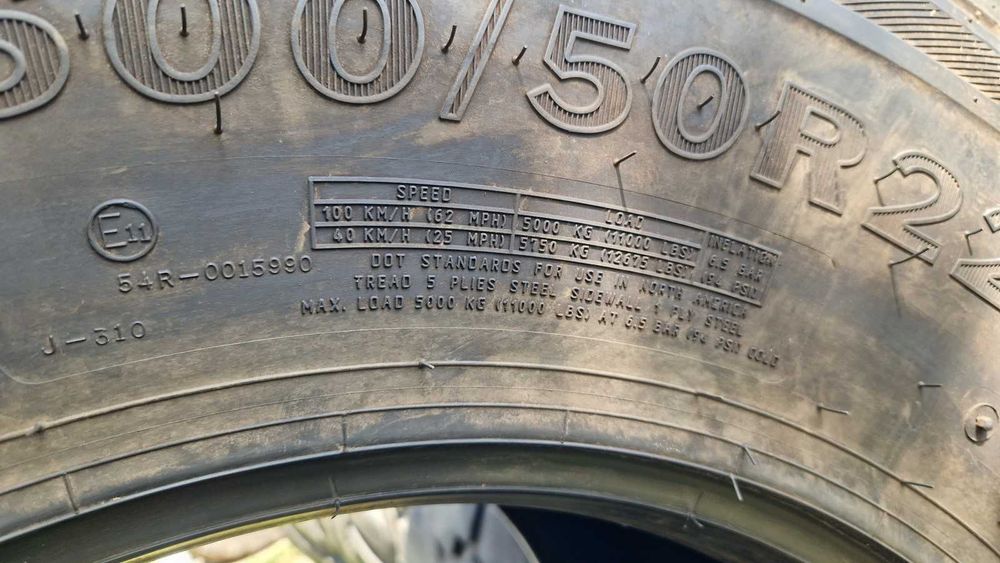 600/50r22.5 600/50-22.5, 560/60r22.5 550/60-22.5 bez napraw 100km/h