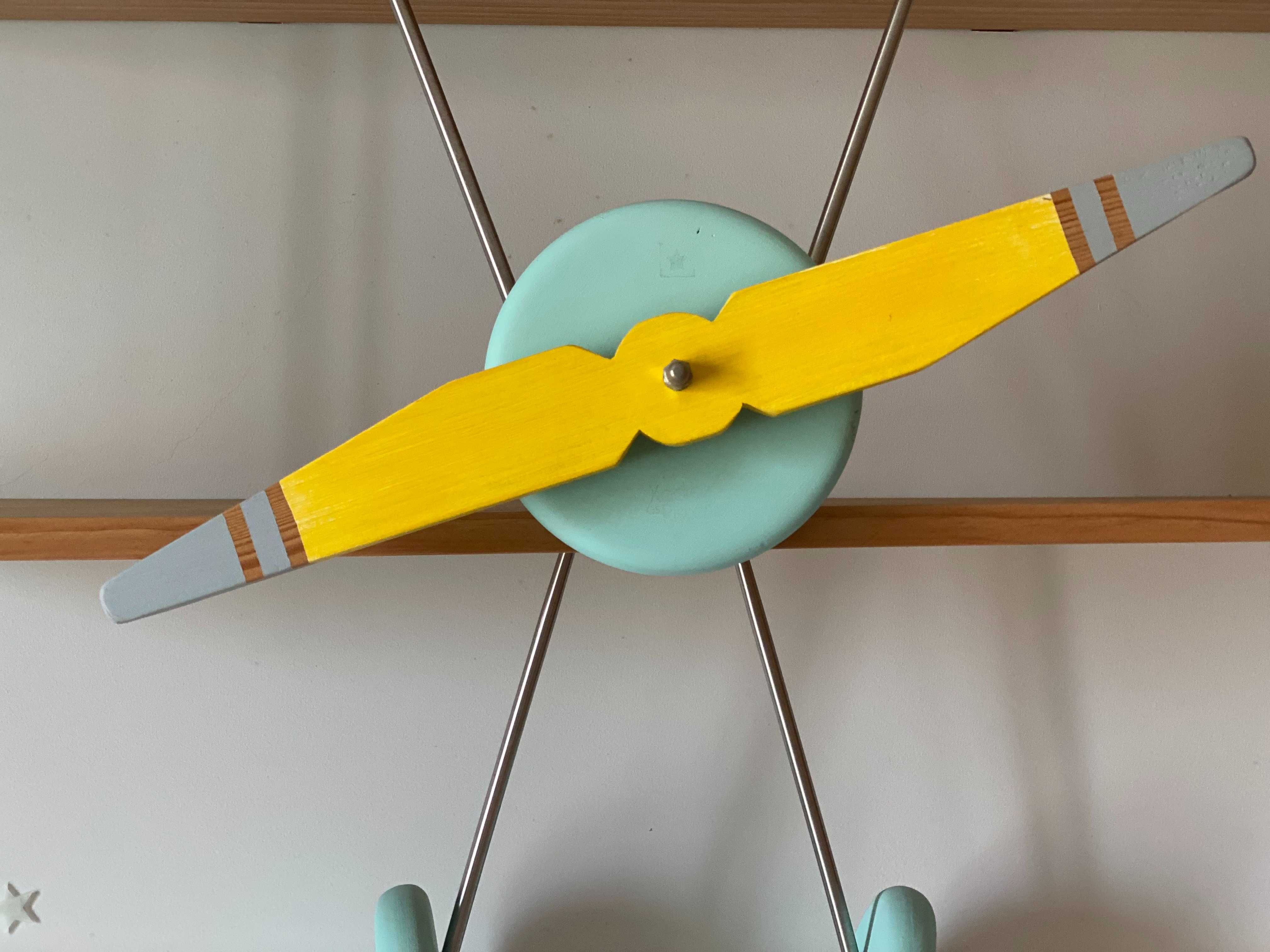Prateleira Avioneta Azul/ Amarelo Xadrez às Riscas – Excelente Estado