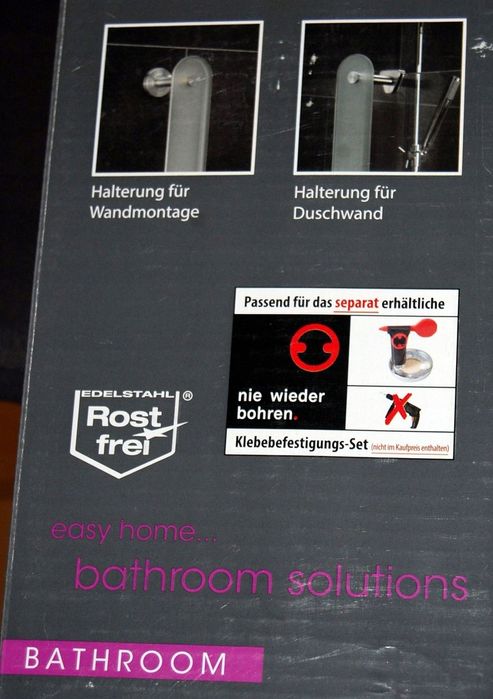 Wieszak łazienkowy ścienny/kabinowy Szkło