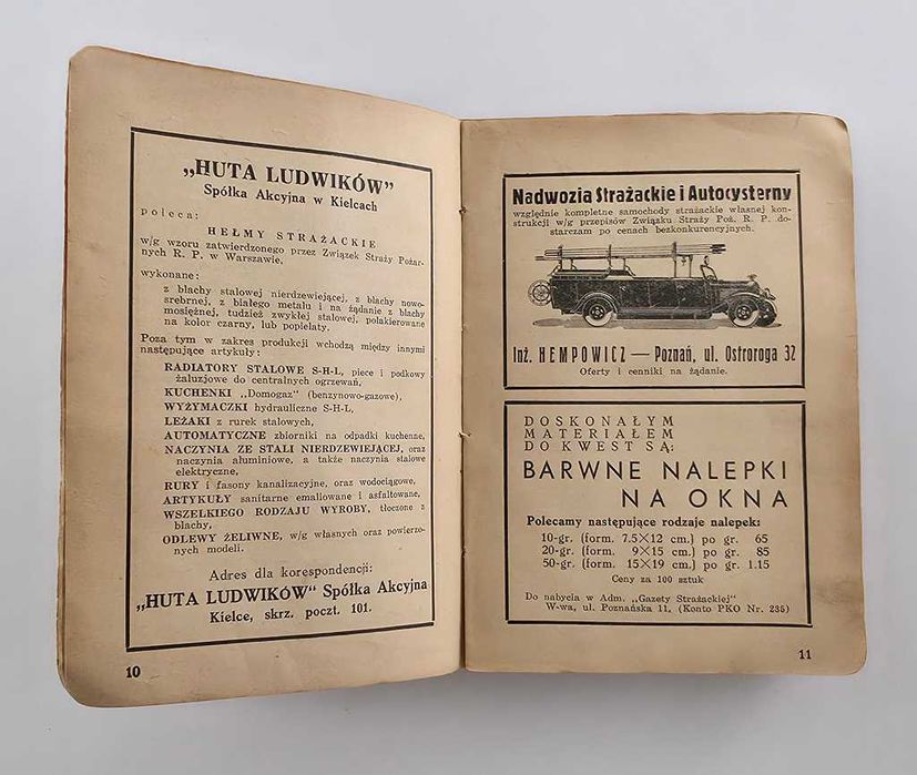 Kalendarz Oficera Strażackiego 1937 rok - II RP - Rzadkość
