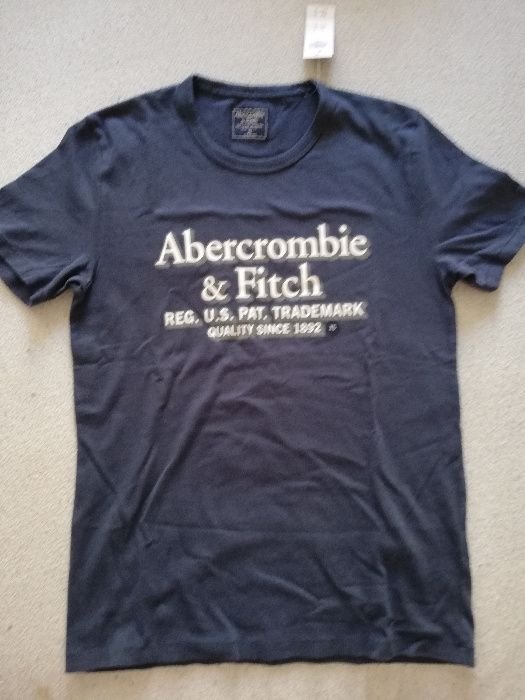 Abercrombie & Fitch nowa USA koszulka męska XS granatowa 100% bawełna