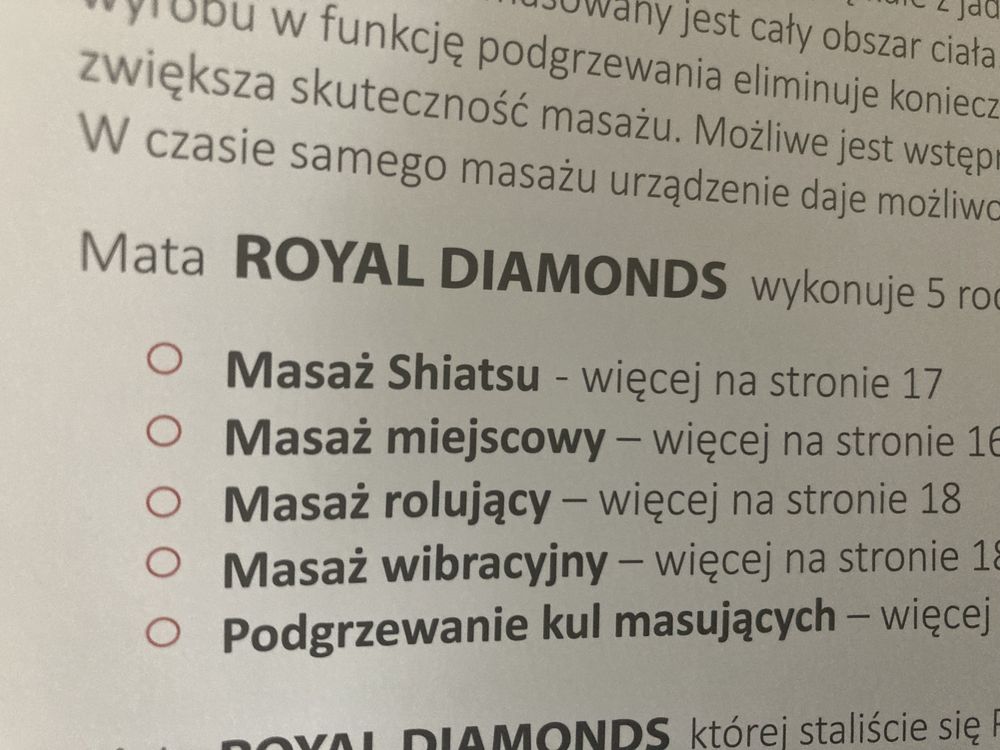 Mata masująca Royal Diamond