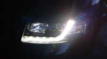 Reflektory-- A4- Lampy  Diody Soczewka Clear Black Czarne Audi a4 b6