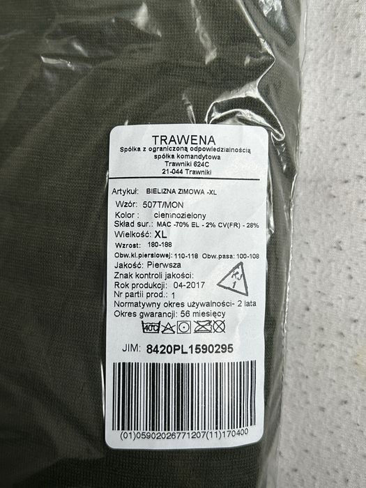 Bielizna Zimowa, Wzór: 507T/MON