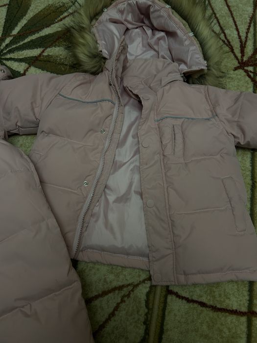 Комбінезон рожевий пуховий