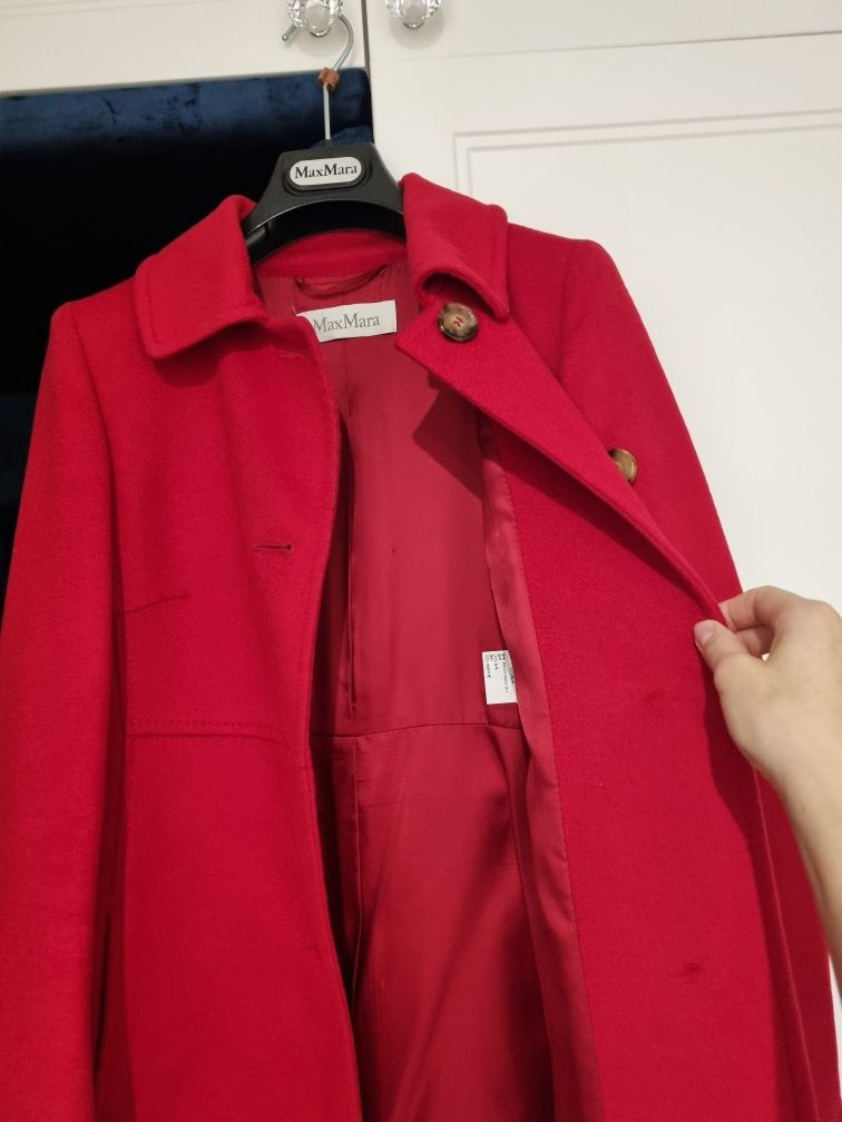 Płaszcz damski wełniany, oryginalny produkt Max Mara