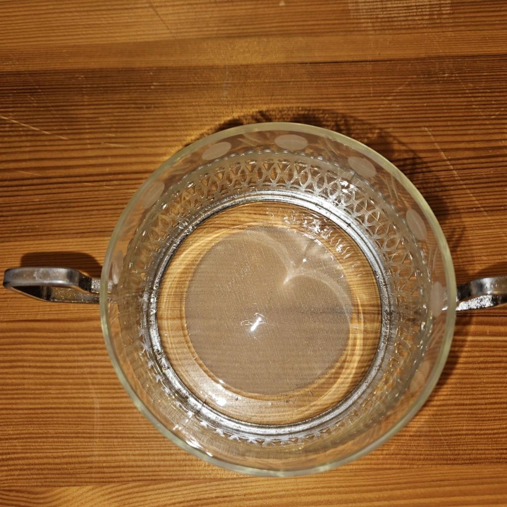 PRL szklana cukiernica