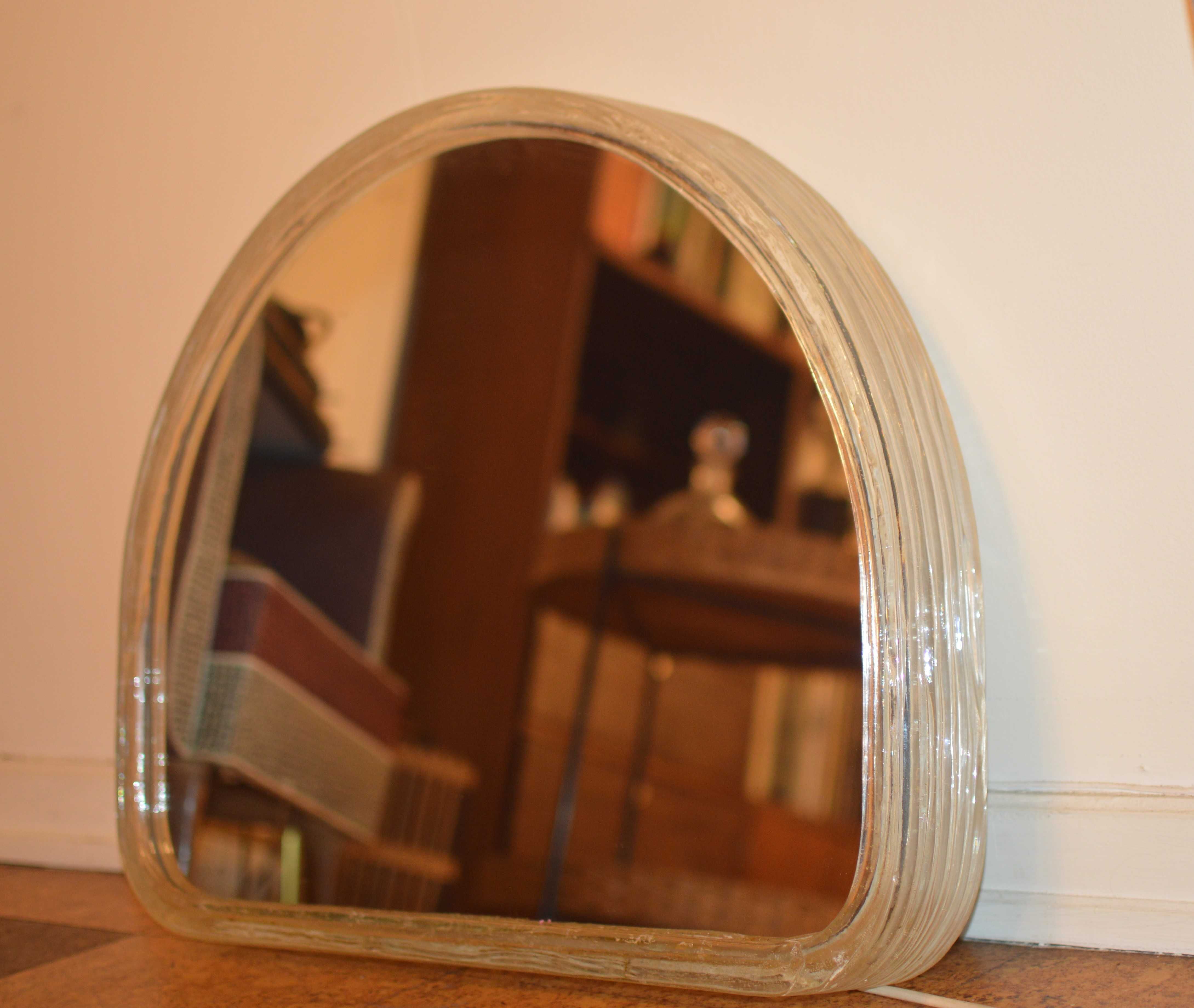Espelho iluminado alemão. Vintage Hillebrand Mirror midcentury