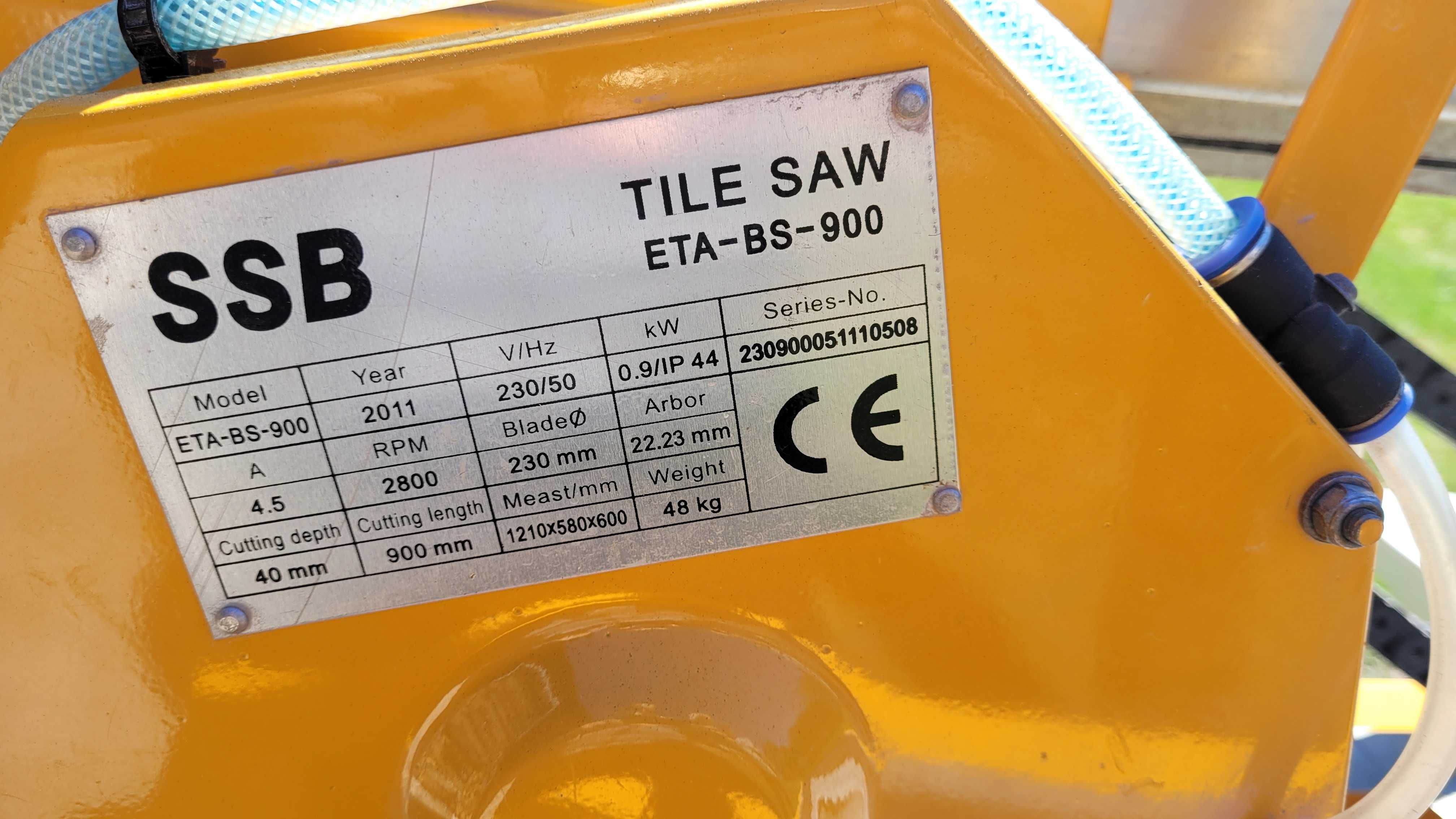 Przecinarka do płytek glazury na mokro SSB ETA-BS-900