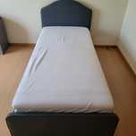 Estrutura de cama estofada, Lofallet, cinza