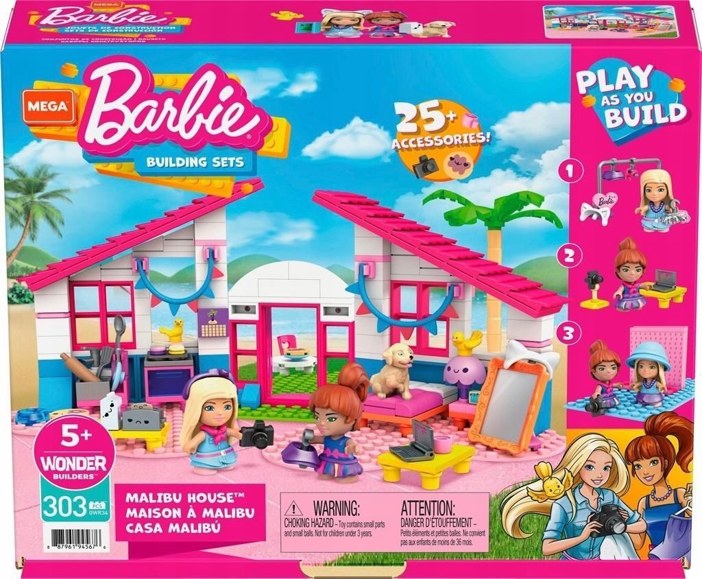 Barbie Mega Construx Dom W Malibu, Mattel