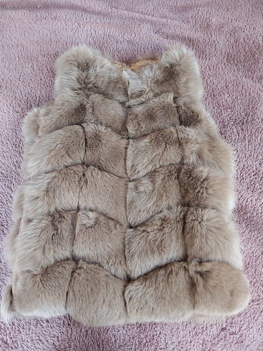 Женская меховая жилетка из песца песцовая жіноча жилетка mexx