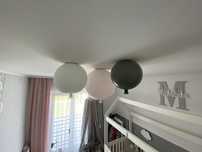 lampa sufitowa 3 balony szklane brokis MEMORY biały szary różowy