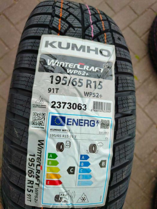 195/65 91T R15 KUMHO WinterKraft WP52+ 2025r NOWE Zimowe Opony 4szt