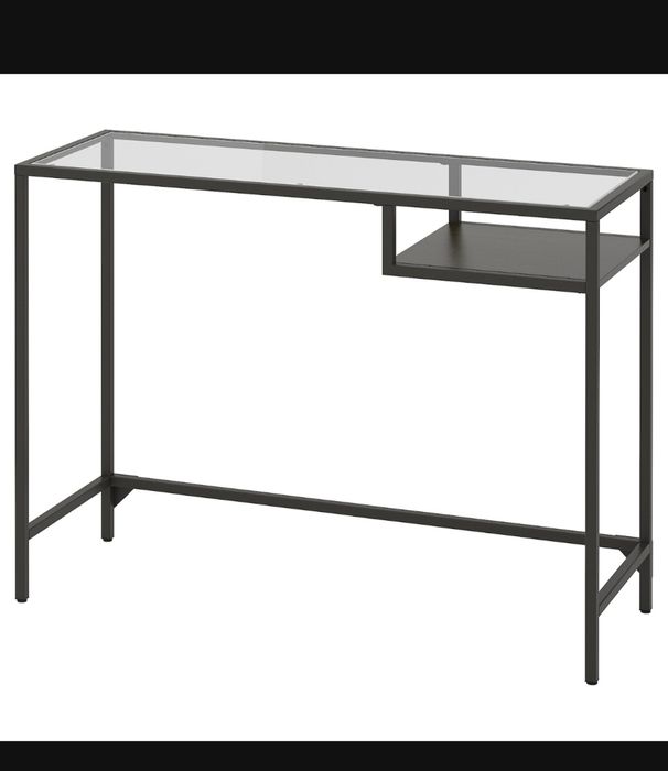 Vittsjo biurko toaletka Ikea stolik laptop szkło czarny