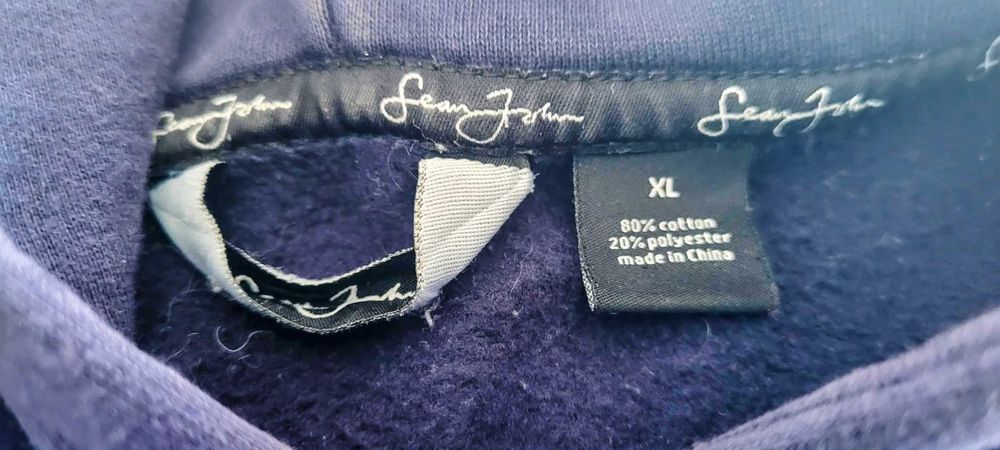 Bluza rozpinana z kapturem Sean John Rozmiar XL Granatowa Granatowy