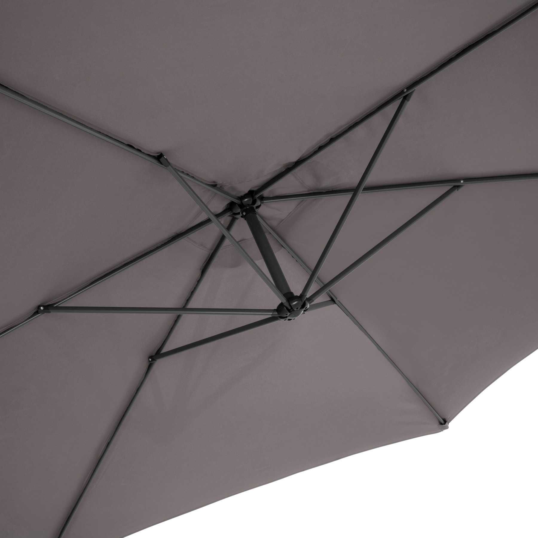 Parasol ogrodowy 350cm z pokrowcem szary/zielony/beżowy OUTLET