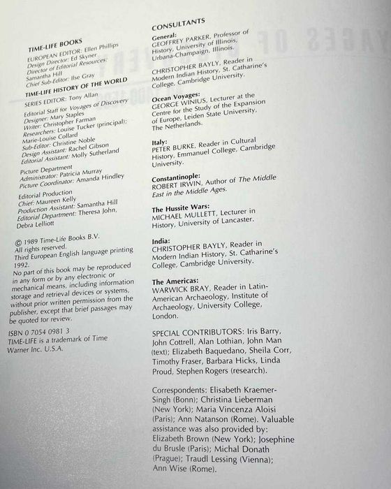 Книга Voyages of Discovery, видавник Time-Life Books (англ)