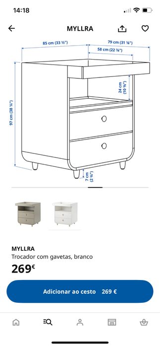Berço + muda fraldas + colchao
