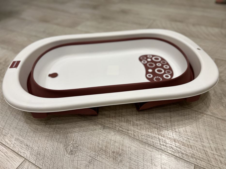Ванночка складна Babyhood Комфорт червона