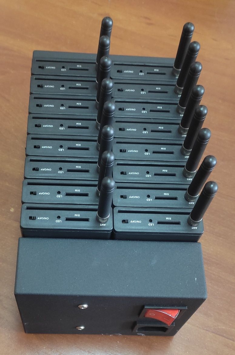 16 сим , смс шлюз, SMS modem, gsm, отправка смс, М35  гоип