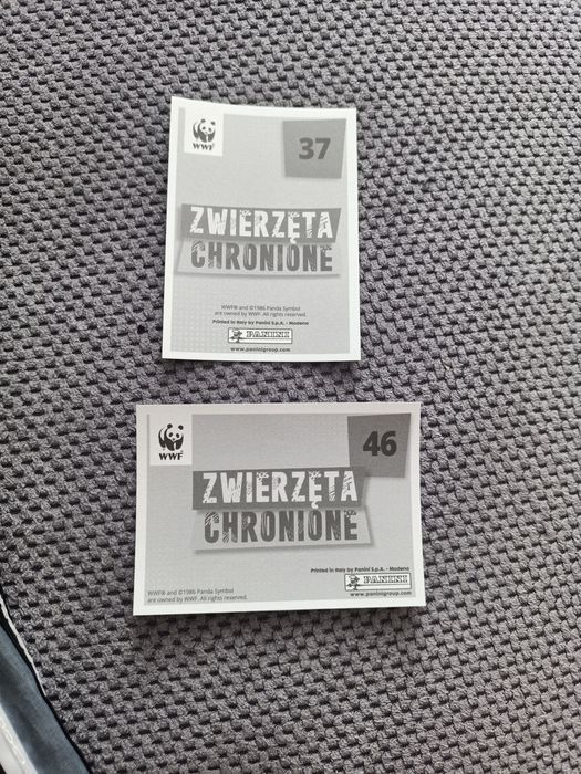 Panini wwf zwierzęta chronione