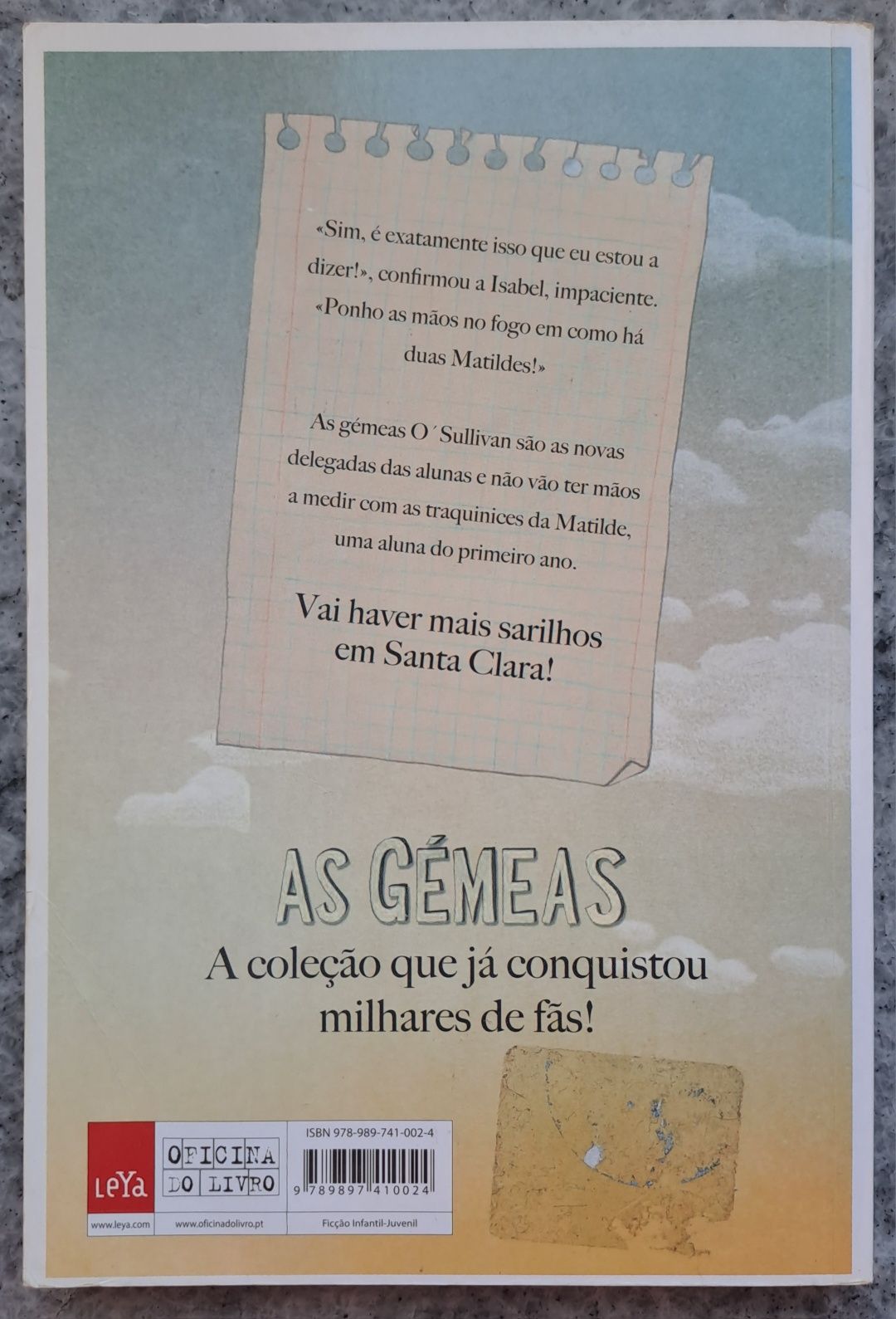 Livro As Gémeas - O sexto ano no Colégio de Santa Clara