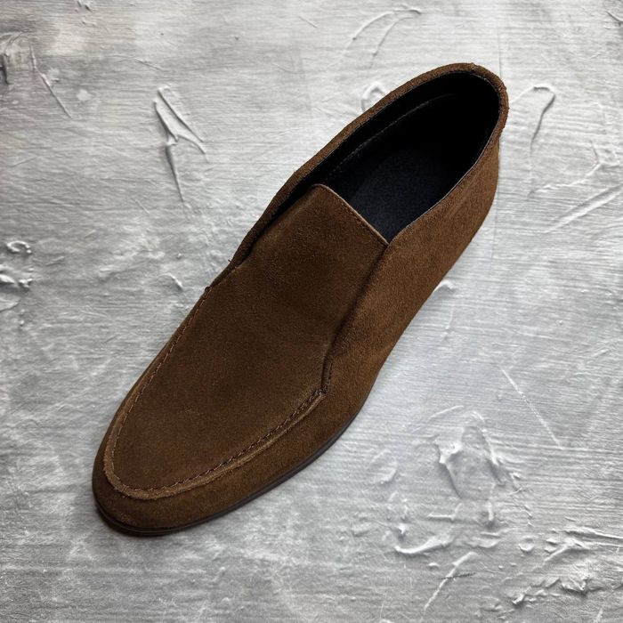 Черевики Зимові Замшеві коричневі LORO PIANA Coffee! Замша + БАйКА!