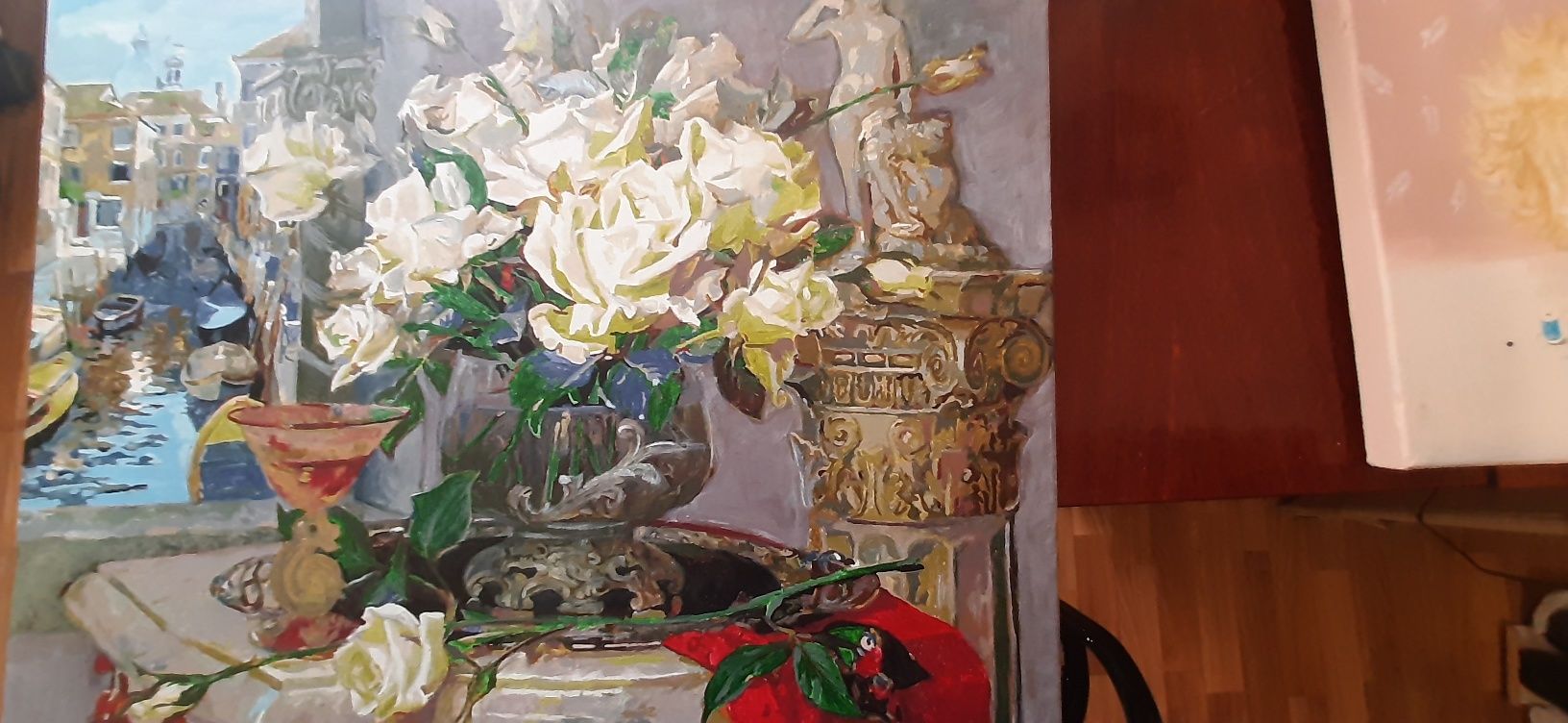 Картина " Троянди над Вінецією" 50×60. Масло. Розпролаж


---

Назв