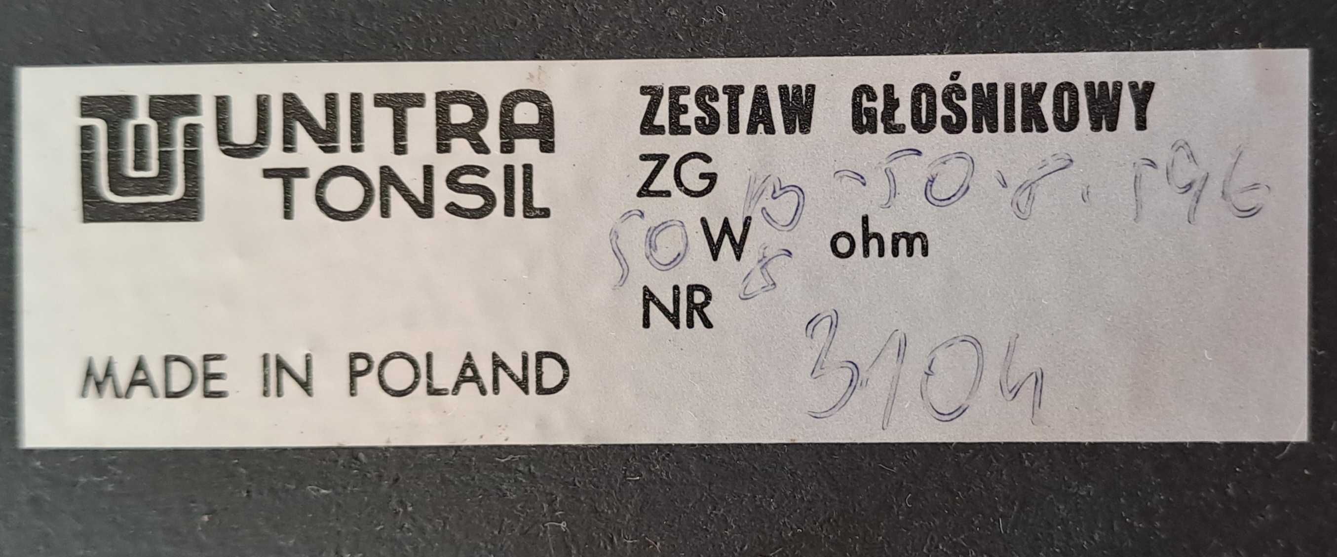 Zestaw głośnikowy kolumny Unitra Tonsil 50W 8 OHM