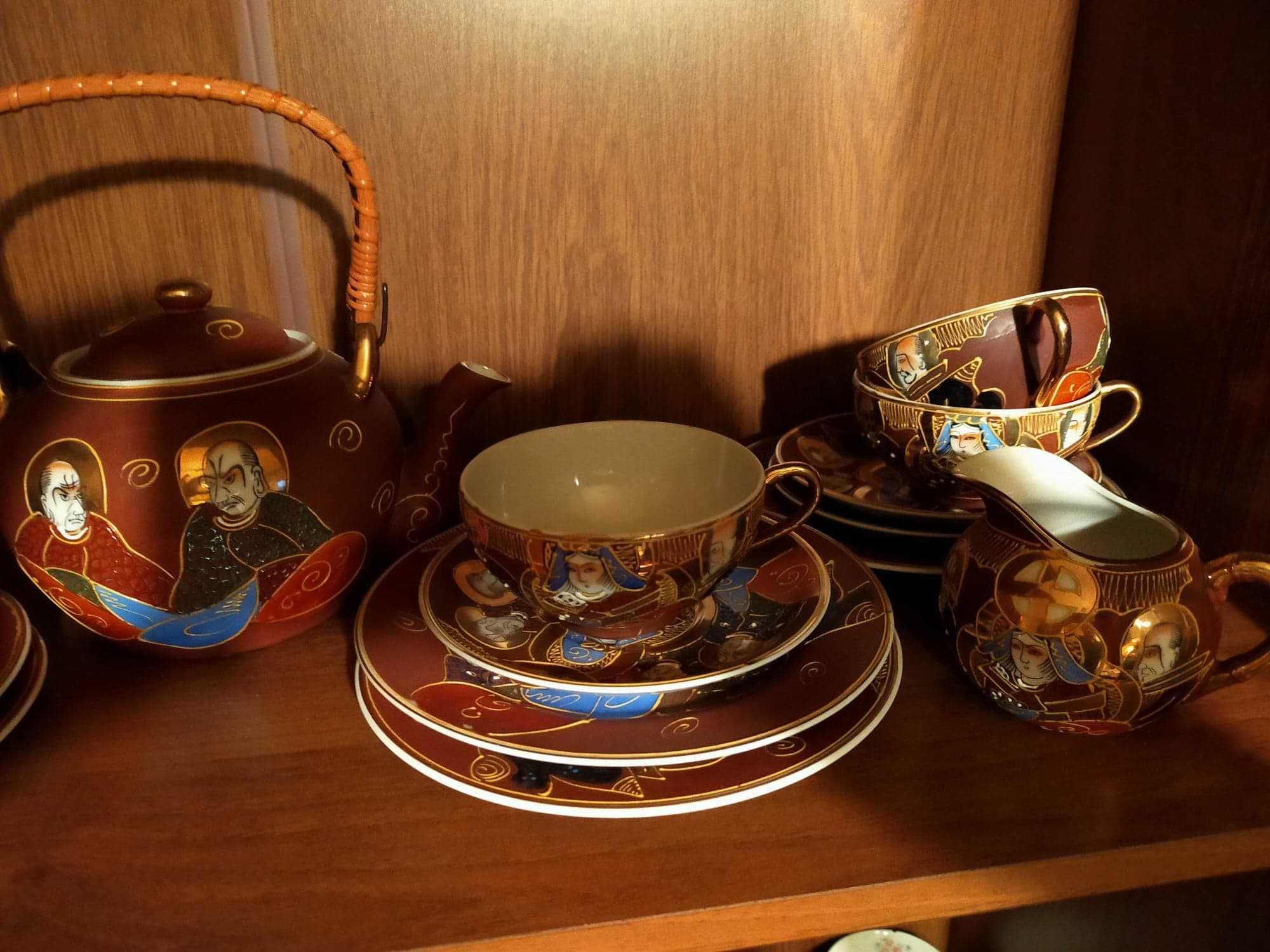 Porcelanowy zestaw do herbaty ręcznie malowany japoński Manna