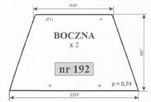 szyba boczna Zetor 8111 , 8145 , 9111 , 9145 , 10111 , 12111 ACX006i