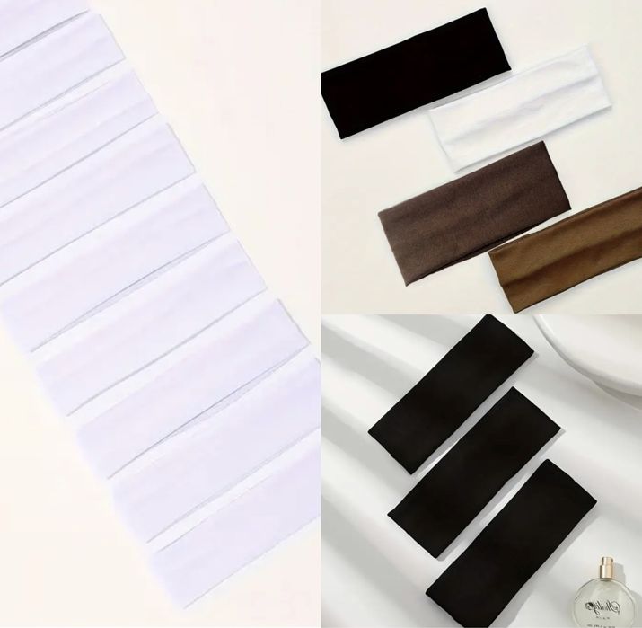 Повʼязка на голову тренд біла чорна шоколад коричнева для волосся