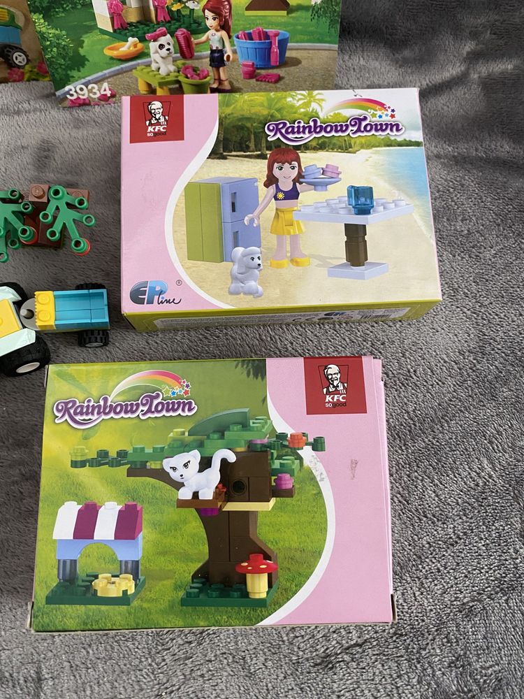 Cztery kompletne zestawy lego friends 3934 i 3935 + 2 z kfc