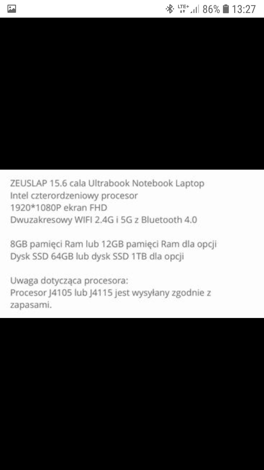 Laptop nowy 15.6 cala jak nowy