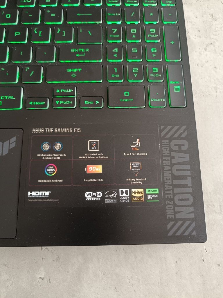Laptop Asus Tuf Gaming F15, RTX4060