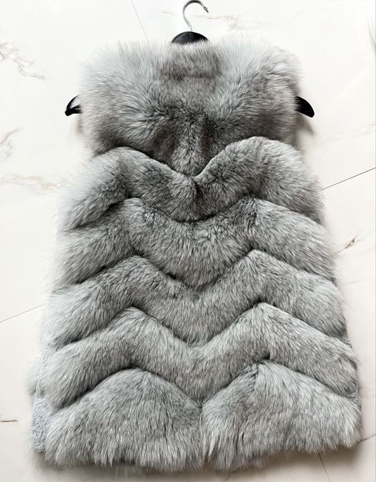 Kamizelka z naturalnego lisa nowa