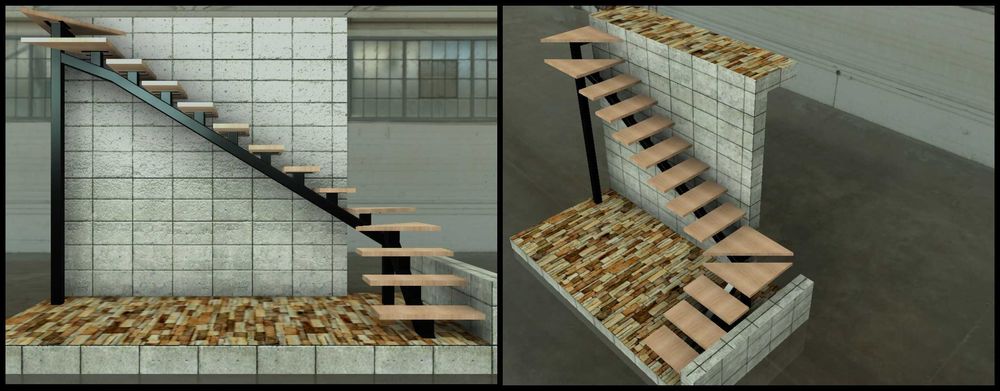 Макеты конструкционные лестниц
