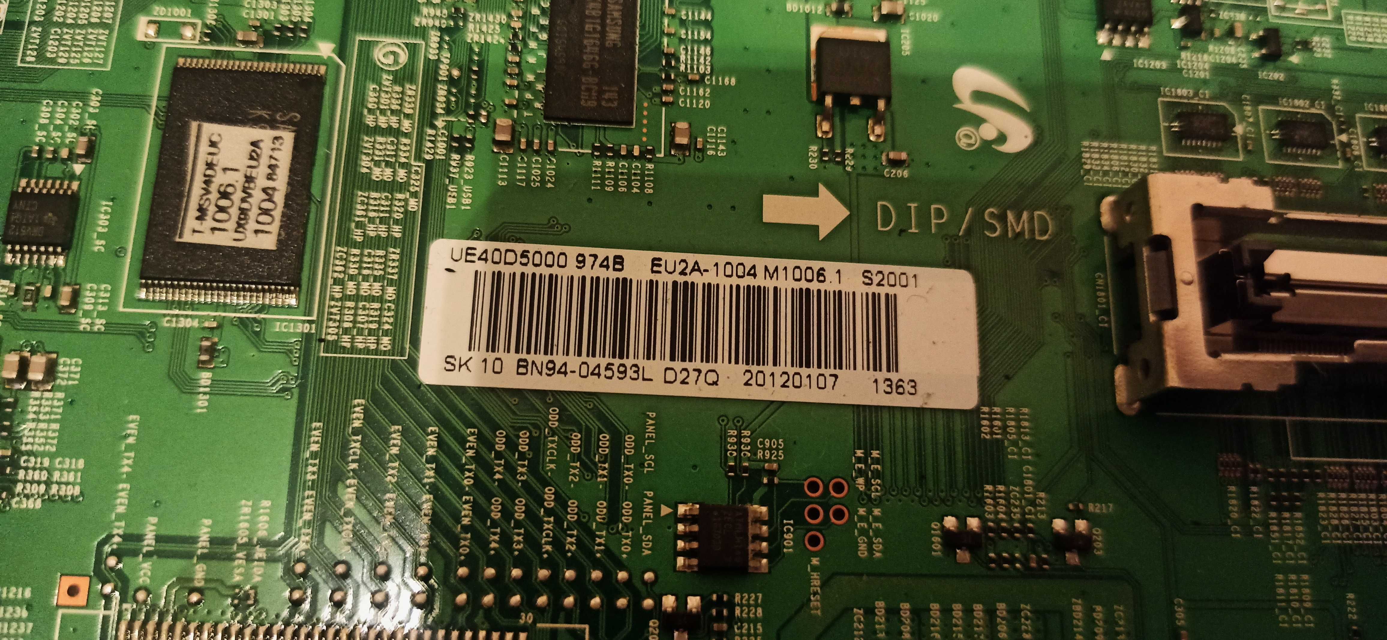 płyta główna (uszk nand) Samsung 40D5000 pasuje do bliźniaczych modeli