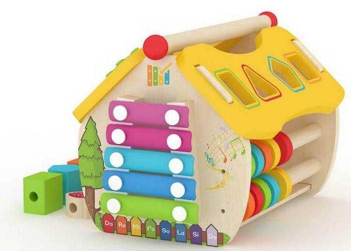 Drewniana zabawka Edukacyjna Domek Aktywizujący AC6622 Smily Play