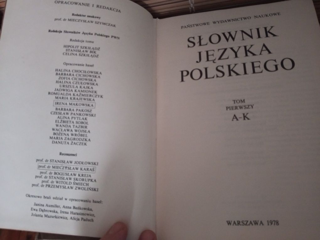 Słownik języka polskiego 1978 PWN 1 i 3