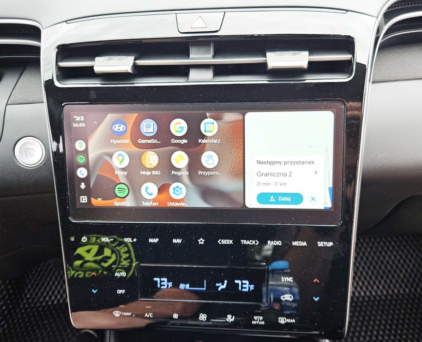 Hyundai KIA Konwersja US-EU Polskie Menu Mapa Europy Wrocław