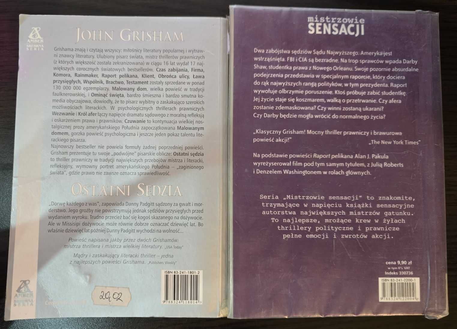 John Grisham Ostatni sędzia i Raport pelikana