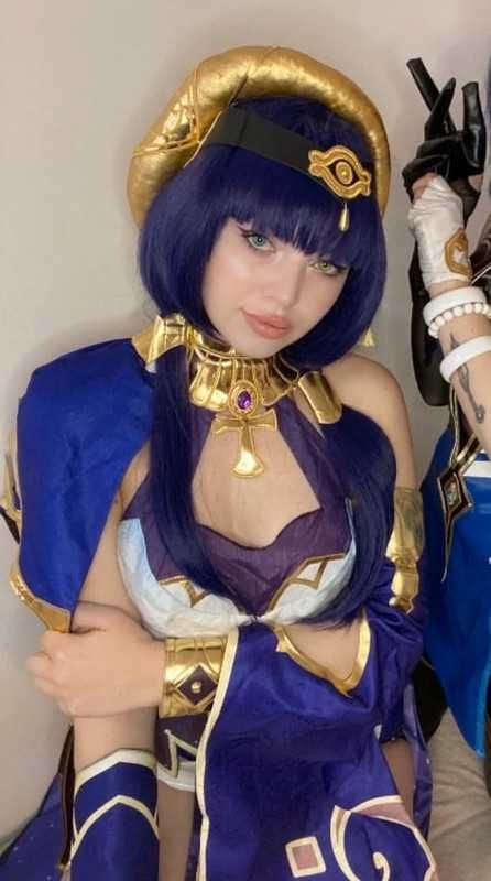 Lardoo Candace cosplay Genshin Impact S kostium i wig
