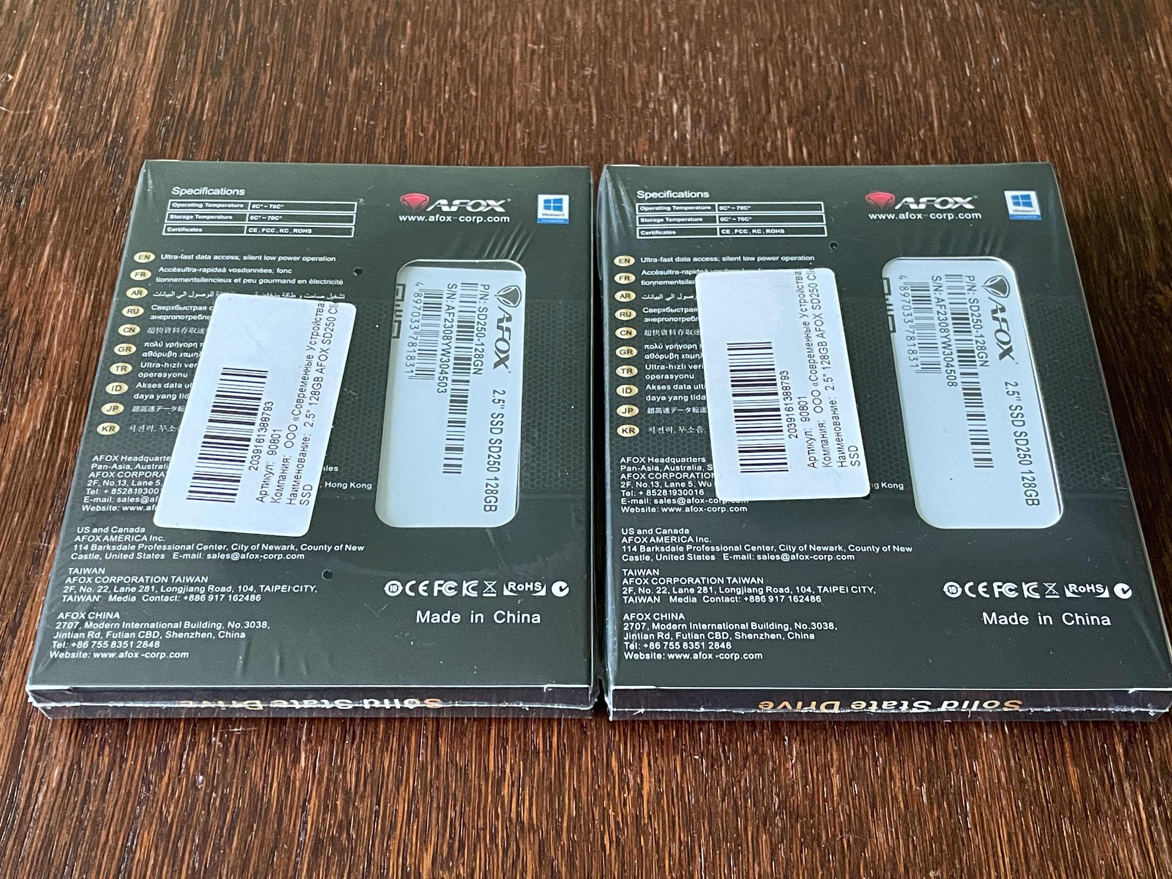 SSD AFOX SD250-128GN 128GB 2.5" SATAIII 3D TLC R520/WR460
