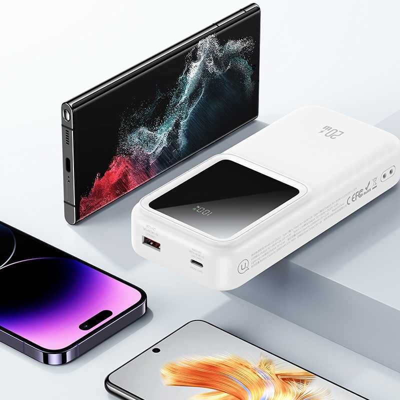 Power Bank Usams Digital Display 20W 20000mAh Бузковий