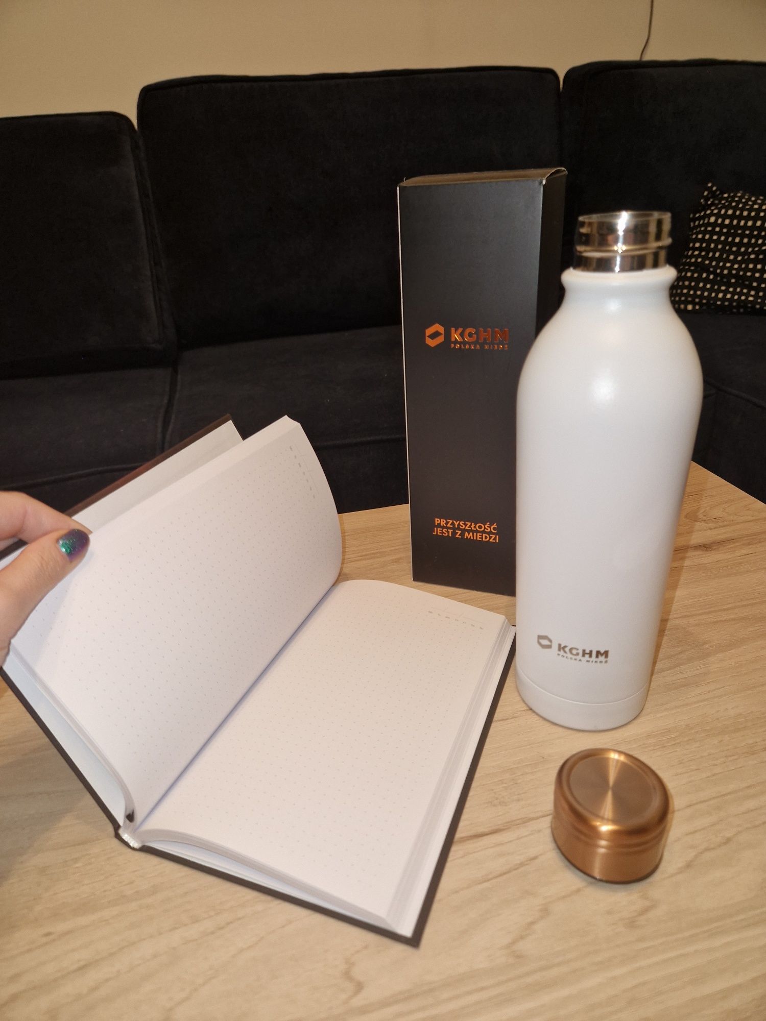 Root7 root 7 butelka termiczna 500ml + notatnik KGHM Miedź zestaw
